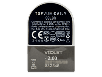 TopVue Daily Color - Violet - dioptrické jednodenní (2 čočky) - Vzhled blistru s čočkou