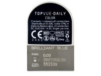 TopVue Daily Color - Brilliant Blue - nedioptrické jednodenní (2 čočky)