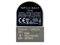 TopVue Daily Color - Fresh Green - nedioptrické jednodenní (2 čočky)
