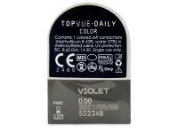 TopVue Daily Color - Violet - nedioptrické jednodenní (2 čočky)