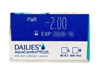 Dailies AquaComfort Plus (30 čoček) - Náhled parametrů čoček