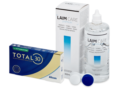 TOTAL30 for Astigmatism (3 čočky) + roztok Laim Care 400 ml