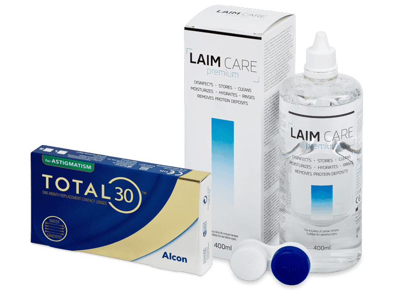 TOTAL30 for Astigmatism (6 čoček) + roztok Laim Care 400 ml - Výhodný balíček