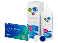 Air Optix Aqua (6 čoček) + roztok Gelone 360 ml - Předchozí design